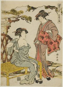 Sunset Glow of Late Summer (Choka no sekisho), fra serien "Eight Scenes of the Four Seasons (Shiki hakkei)" av Torii Kiyonaga