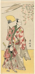 Skuespillerne Ichikawa Danjuro V og Ichikawa Ebizo IV, fra en pentatykk med elleve skuespillere som feirer festivalen for Soga-brødrenes helligdom av Torii Kiyonaga
