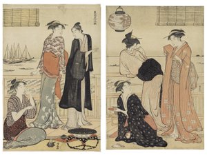 Den sjette måneden, fra serien Twelve Months in the South av Torii Kiyonaga
