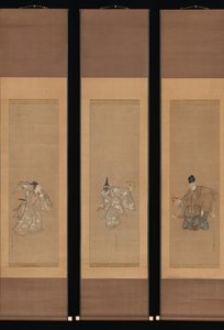Den lovende Noh-dansen Okina, ca. 1790-95. av Toriyama Sekien