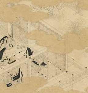 Album med scener fra The Tale of Genji Genji monogatari gajo, tidlig på 1600-tallet. av Tosa Mitsunori