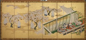 <em>Fortellingen om Genji</em>, kapittel 34; Kashiwagi får øye på den tredje prinsessen