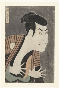 Bysteportrett av Otani Oniji. av Toshusai Sharaku