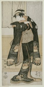 Tea c and r feiring Hanhaku lV As Otoma, Dogh hand of Hina fra Inamuragasaki Kazumasa Kamakura av Toshusai Sharaku
