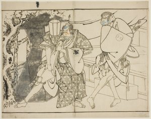 Skuespillerne Arashi Ryuzo og Morita Kanya VIII av Toshusai Sharaku