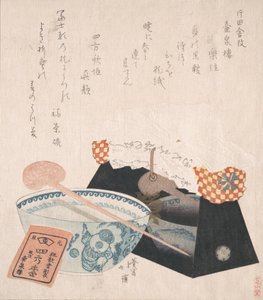 Pute for kvinner og en skål, 1800-tallet. av Totoya Hokkei
