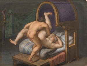 Nymfen Syrinx forfulgt av Pan