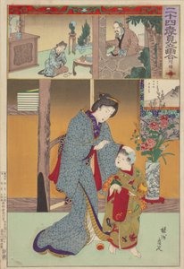 Parodi sammenkobling av bilder av Twenty-Fire Paragons of Filial Piety: Lu Ji, No.9