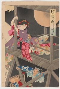 En passasje fra Jo, Yaguchi av Toyohara Chikanobu