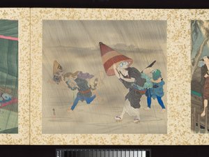 Håndverkere, skjønnheter og årlige arrangementer av Toyohara Kunichika