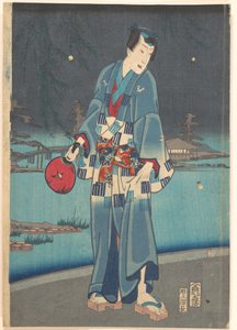 Moderne Genji - Ildfluebeskuelse (Imayō Genji Shiken Hotaru Asobi) av Toyohara Kunichika