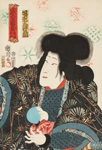 Skuespilleren Bandō Mitsugorō som den onde Omatsu, Kijin Omatsu av Toyohara Kunichika