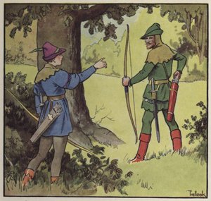 Robin Hood and his Merry Men (farge litho) av Trelleek Trelleek
