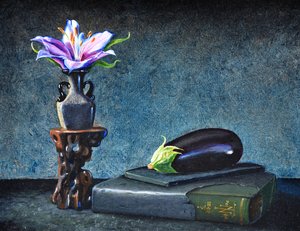 Aubergine, 2020 (olje på lerret)