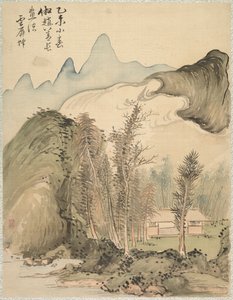 Hytte midt i trærne, 1847.