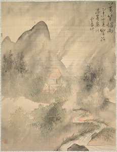 Ti tusen bambus i tåke og regn, 1847. av Tsubaki Chinzan