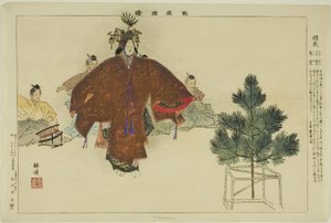 Hagoromo, fra serien "Pictures of No Performances (Nogaku Zue)" av Tsukioka Kogyo