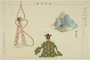 Sora Zutsumi, fra serien "Pictures of No Performances (Nogaku Zue)" av Tsukioka Kogyo
