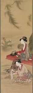 Under pilen, etter 1778. av Tsukioka Sessai