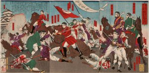 Murata Sansukes død av Tsukioka Yoshitoshi