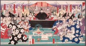 Den store konferansen om erobringen av Korea av Tsukioka Yoshitoshi