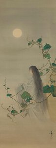 Ånden til den avdøde Yugao flettet inn i Moonflower Vines..., ca. 1892. av Tsukioka Yoshitoshi