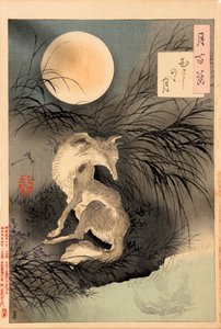 Månen på Musashi Plain (Musashino no tsuki) - fra serien Ett hundre aspekter av månen av Tsukioka Yoshitoshi