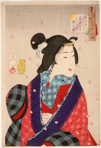 Ønske om å møte noen: En kurtisane fra Kaei-perioden (1848-1853) av Tsukioka Yoshitoshi