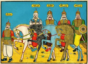Mamelukkene, legendariske helter i historien til Dhaher Bibars, på 1200-tallet. Populære bilder, Tunisia