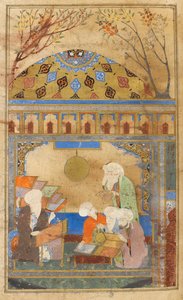 Nasireddins observatorium ved Meraga. Nasireddin Tusi (d.1274) og de fire mennene som satte opp observatoriet. av Turkish School