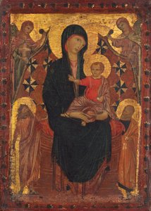 Madonna og barn med døperen Johannes, Peter og to engler av Tuscan 13th Century