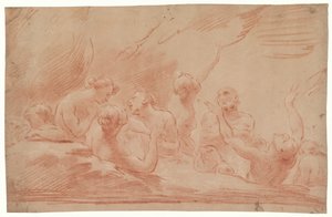 Seelen im Fegefeuer, Studie für Der selige Johannes Burali bittet die selige Jungfrau, für die Seelen im Fegefeuer zu intervenieren, San Bartolomeo, Bologna