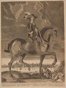 Oliver Cromwell til hest av Ubekendt