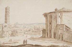 S. Maria in Cosmedin og Vestatemplet i Rom av Ubekendt