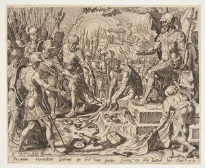 Gideon får del av byttet av Ubekendt efter Maarten van Heemskerck