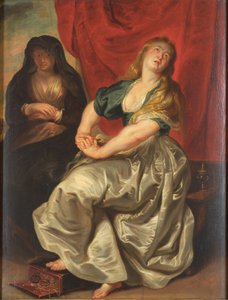 Den angrende Magdalena av Ubekendt efter Peter Paul Rubens