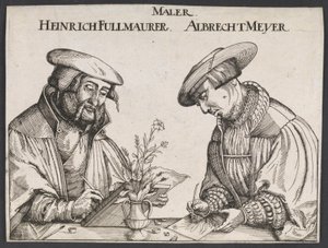 Portrett av Heinrich Füllmaurer og Albrecht Meyer av Ubekendt tysk 1500 tallet