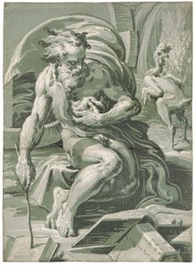 Diogenes, etter 1527. av Ugo da Carpi