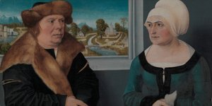 Portrett av en mann og hans kone Lorenz Kraffter og Honesta Merz, 1512. av Ulrich Apt the Elder