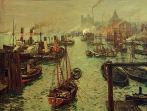 Havnen i Hamburg av Ulrich Hubner