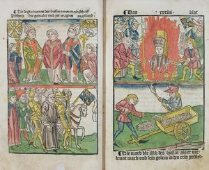 Jan Hus brent på bålet i Constance of Constance, fra 