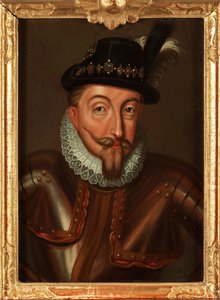 Portrett av Sigismund III Vasa (1566-1632) Konge av Polen (1587-1632) og Sverige (1592-1599) - Portrett av Sigismund III Vasa, konge av Polen (1566-1632) av Pasch, Ulrika Fredrika (1735-1796) ), - Olje på tre, 21,5x15,5 - Privat samling