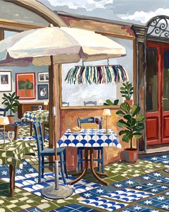 Sjarmerende kaféterrasse