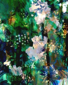Frodig blomsterabstraksjon