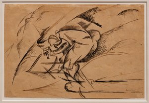 Studier for dynamikk til en syklist av Umberto Boccioni