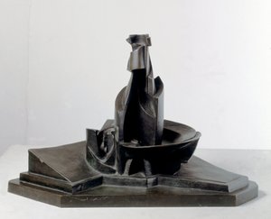 Utvikling av en flaske i rommet (Utvikling av en flaske i rommet) Bronseskulptur av Umberto Boccioni (1882-1916) 1912 Dim: 38,1 cm Milan, Museo del Novecento av Umberto Boccioni