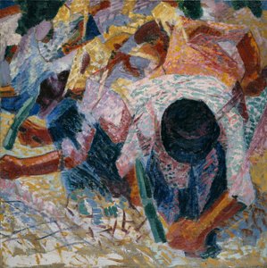 Gatebroleggerne av Umberto Boccioni