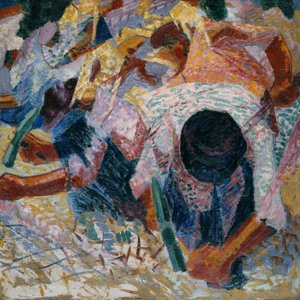 The Street Pavers, 1914. av Umberto Boccioni