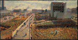 Fabrikkene til Porta Romana i Milano (Olje på lerret