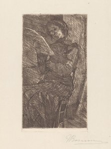 Kvinne som leser av Umberto Boccioni